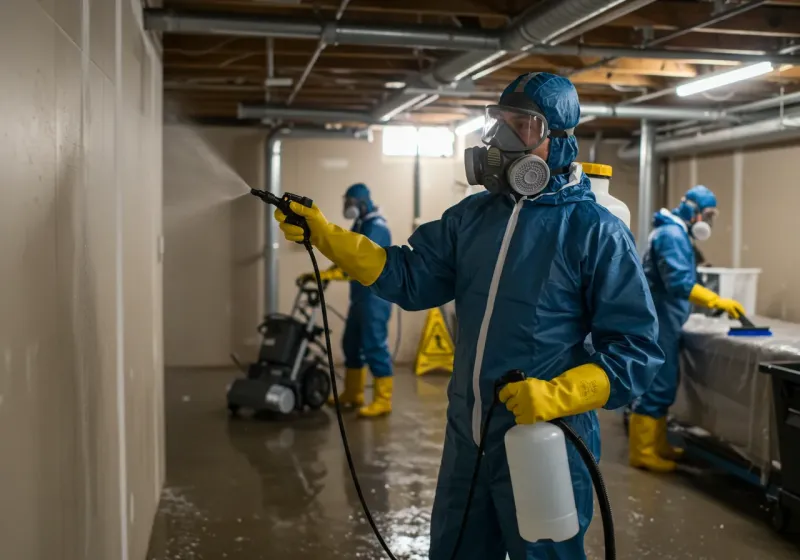 Basement Sanitization and Antimicrobial Treatment process in Dewey County, SD