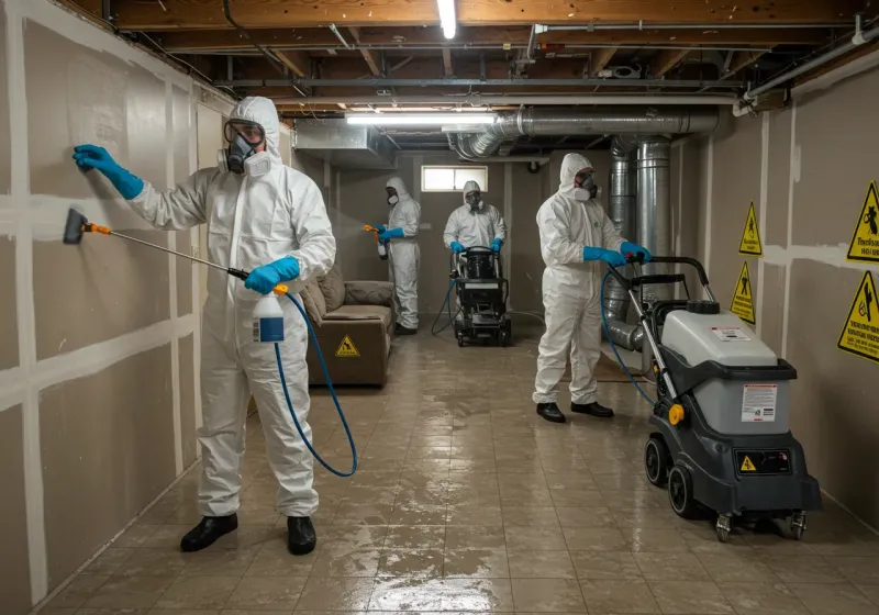 Basement Moisture Removal and Structural Drying process in Dewey County, SD